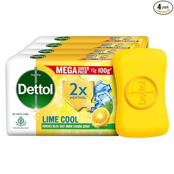 DETTOL LIME COOL SOAP MULTIPACK OF-4 100 GM 