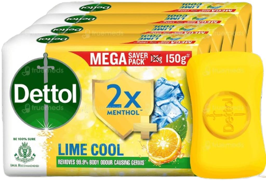 DETTOL LIME COOL SOAP MULTIPACK OF-4 150 GM 