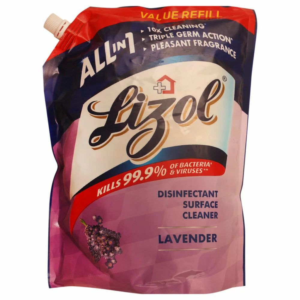 LIZOL DISINFECTANT SURFACE CLEANER LIQUID - LAVENDER 1.8L