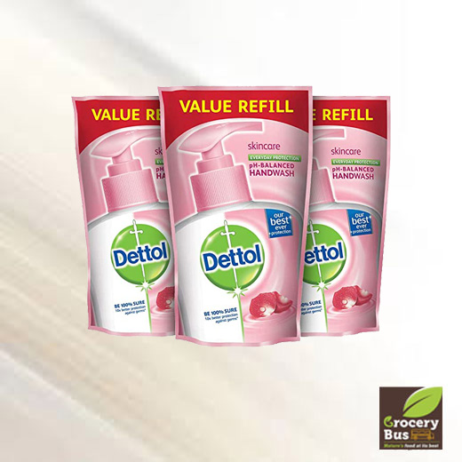 DETTOL LIQUID SKINCARE HAND WASH 175 ML POUCH PACK OF-3