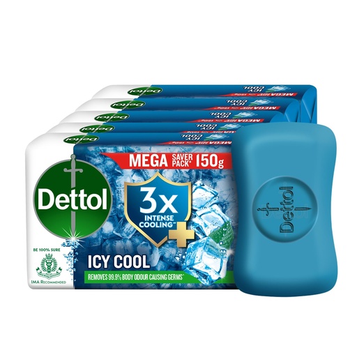 DETTOL ICY COOL SOAP MULTIPACK OF-4 150 GM 