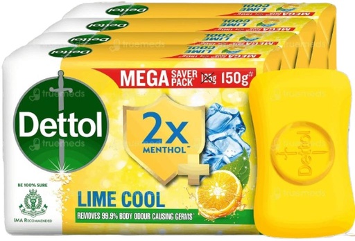 DETTOL LIME COOL SOAP MULTIPACK OF-4 150 GM 