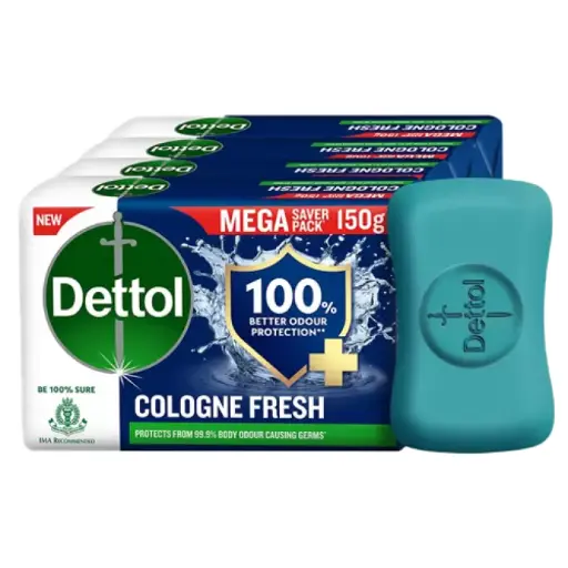 DETTOL COLOGNE FRESH SOAP MULTIPACK OF-4 150 GM 